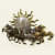 Tauras Antique Metal 7 Running Horses With Led Wall Décor - rear_view