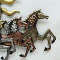 Orleans Metal Wall Décor Item Antique Metal 7 Running Horses with LED Home Décor Metal Wall Art - top_view