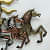 Tauras Antique Metal 7 Running Horses With Led Wall Décor - top_view