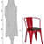 Tauras Metal Café Chair With Wooden Seat - front_view
