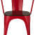 Tauras Metal Café Chair With Wooden Seat - top_view