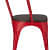 Tauras Metal Café Chair With Wooden Seat - rear_view