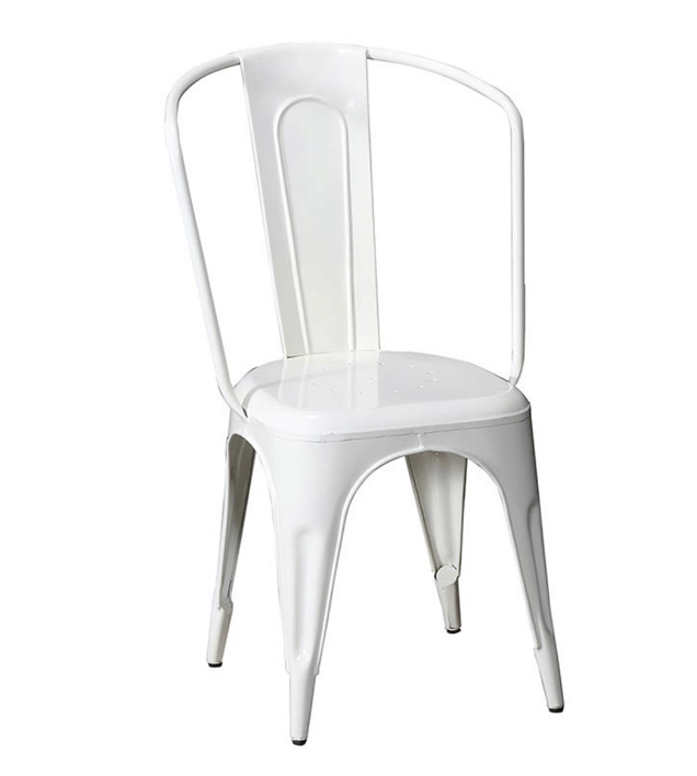 Bristol White Metal Chair - front_view