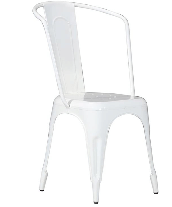 Bristol White Metal Chair - top_view