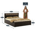Morgen King Size Bed in Vermont Finish with Box Storage - front_view