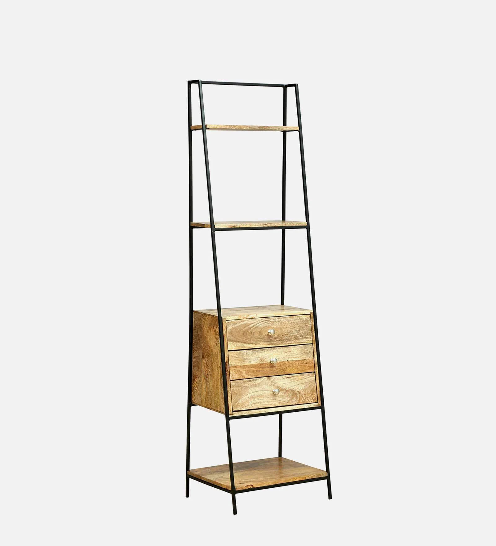 Eric Solid Wood Book Shelve In Natural Finish