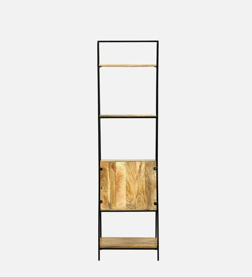 Eric Solid Wood Book Shelve In Natural Finish