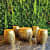 Tauras Iron Drum Coffee Table With Stools - photo