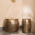 Tauras Iron Drum Coffee Table With Stools - top_view
