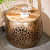 Tauras Iron Drum Coffee Table With Stools - rear_view