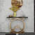 Console Table With Black Marble Gold Finish - photo