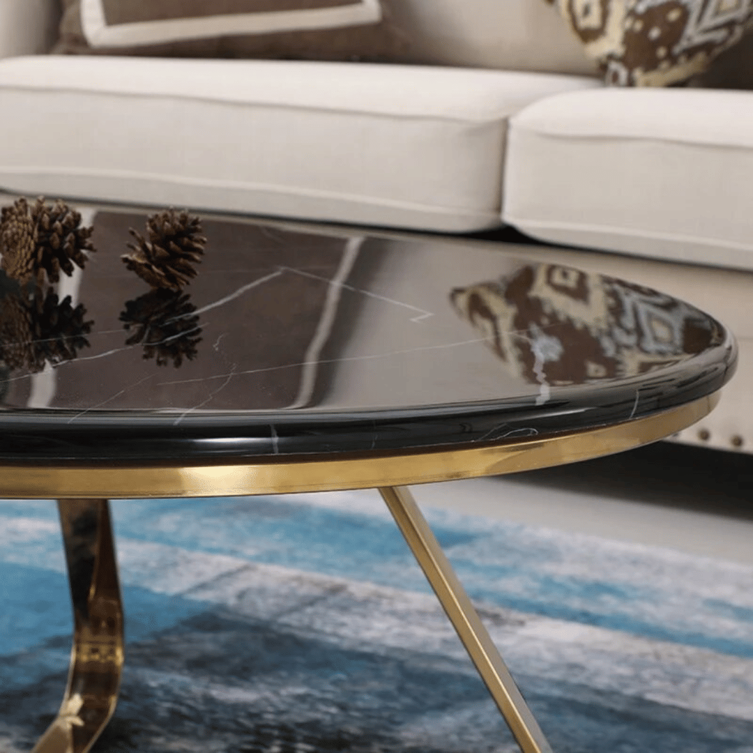 Serene Round Metal Coffee Table