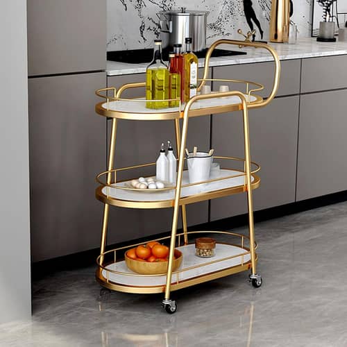 3 Layers Serving Trolley