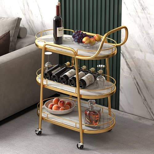 3 Layers Serving Trolley
