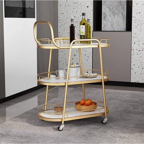 3 Layers Serving Trolley