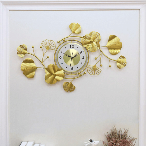 Warsaw Golden Wall Clock Metal Wall Art