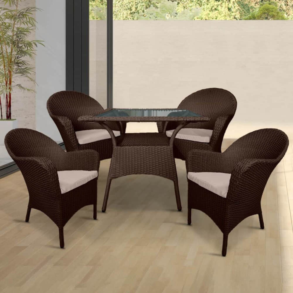 4+1 Outdoor furniture Chair Set With Cushions - photo