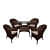 4+1 Outdoor furniture Chair Set With Cushions - front_view