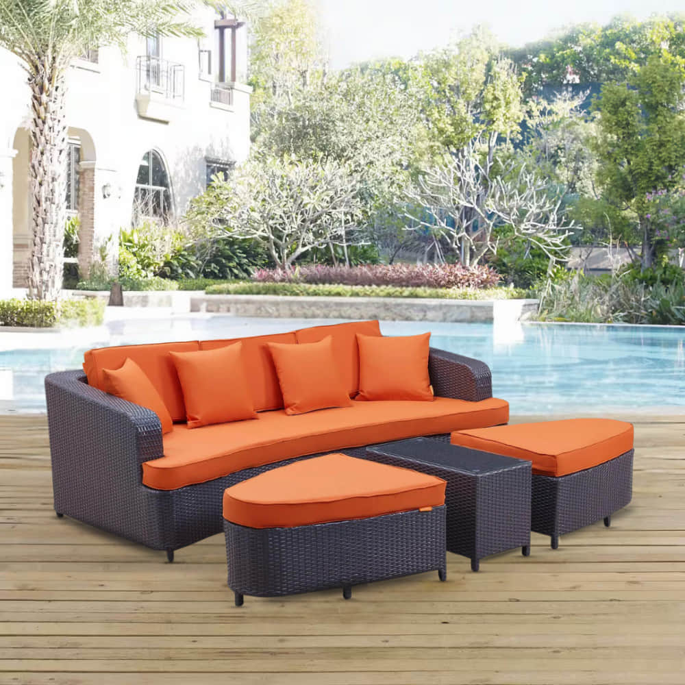 Monterey 4-Piece Wicker Patio Conversation Set - photo