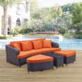 Monterey 4-Piece Wicker Patio Conversation Set - photo