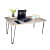 Engineered Wood Rectangular Centre Coffee Table - front_view