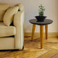 Memphis Wooden Round Stool - photo