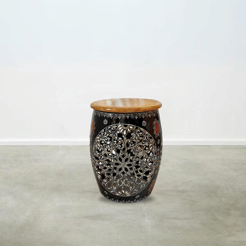 Hand Painted Sitting Iron Stool