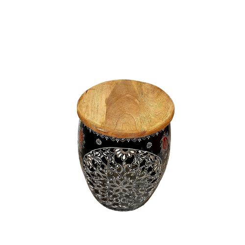 Hand Painted Sitting Iron Stool