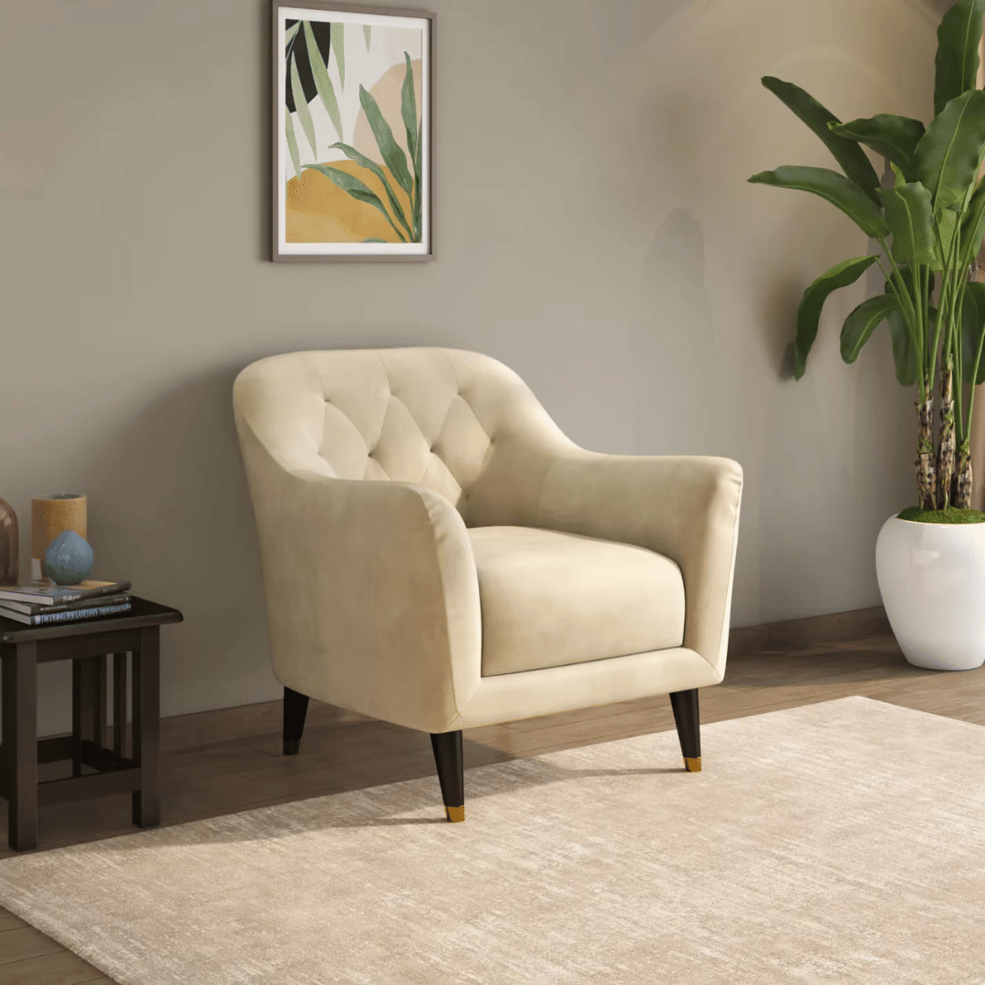 Aura Fabric Lounge Chair - front_view
