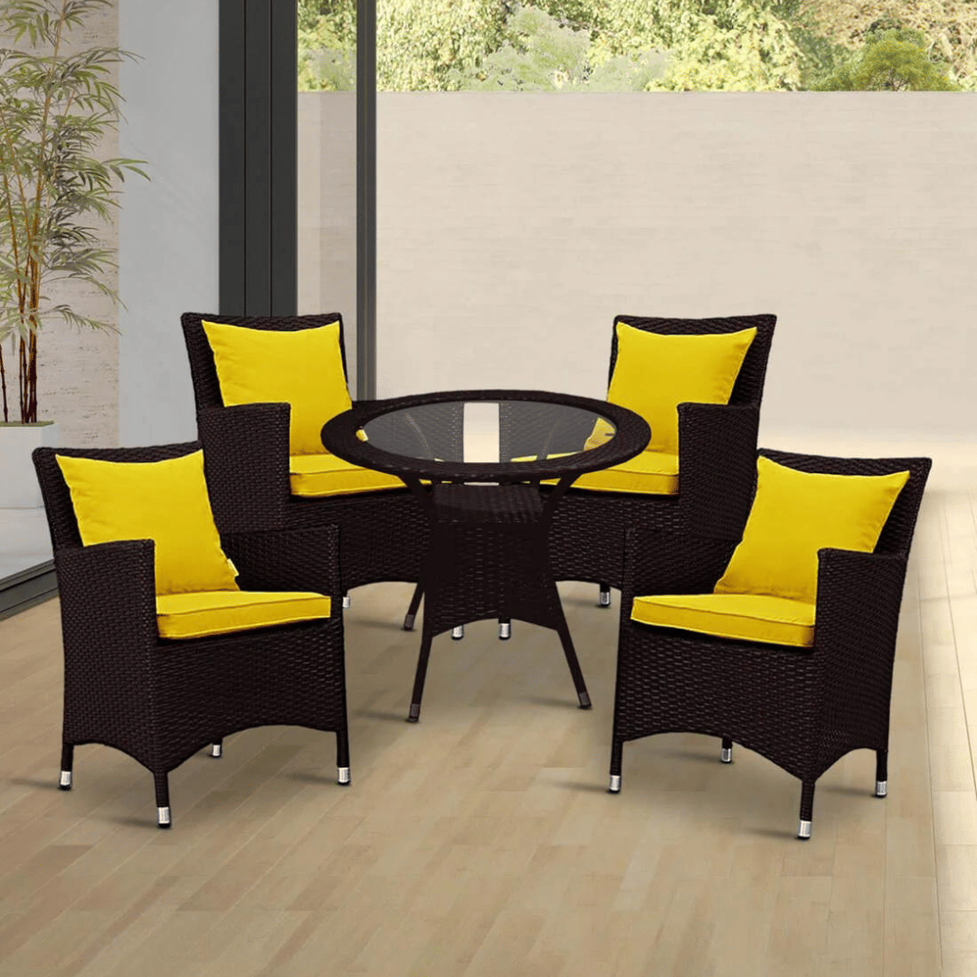 Veranda Wicker Outdoor Table With Chair Sets