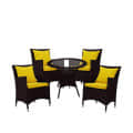 Veranda Wicker Outdoor Table With Chair Sets - front_view