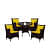 Veranda Wicker Outdoor Table With Chair Sets - front_view