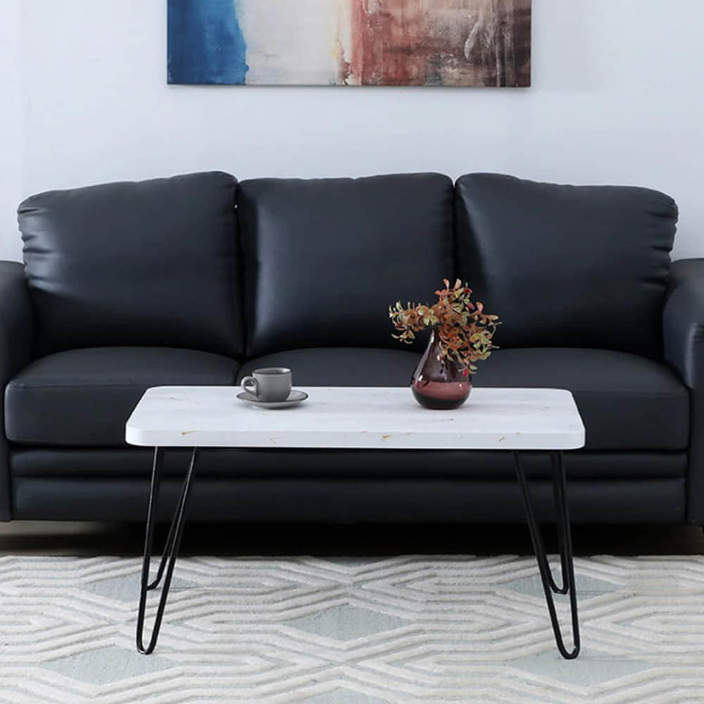 Repid Metal Coffee Table in White - photo