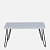 Repid Metal Coffee Table in White - front_view