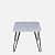 Repid Metal Coffee Table in White - rear_view