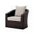 Neoxy Outdoor Wicker Sofa Set in Brown - rear_view