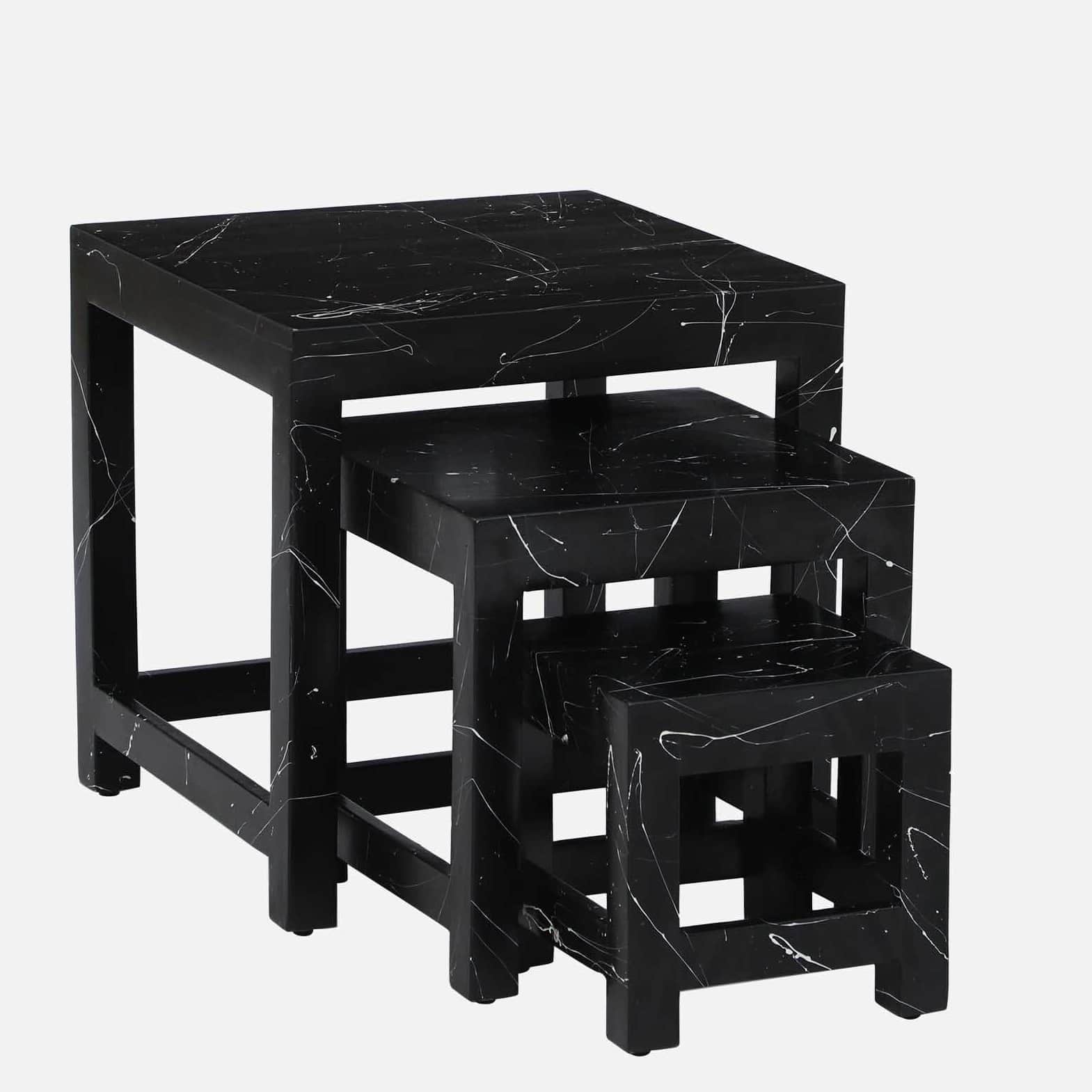 Ness Solid Wood Nest Tables - front_view