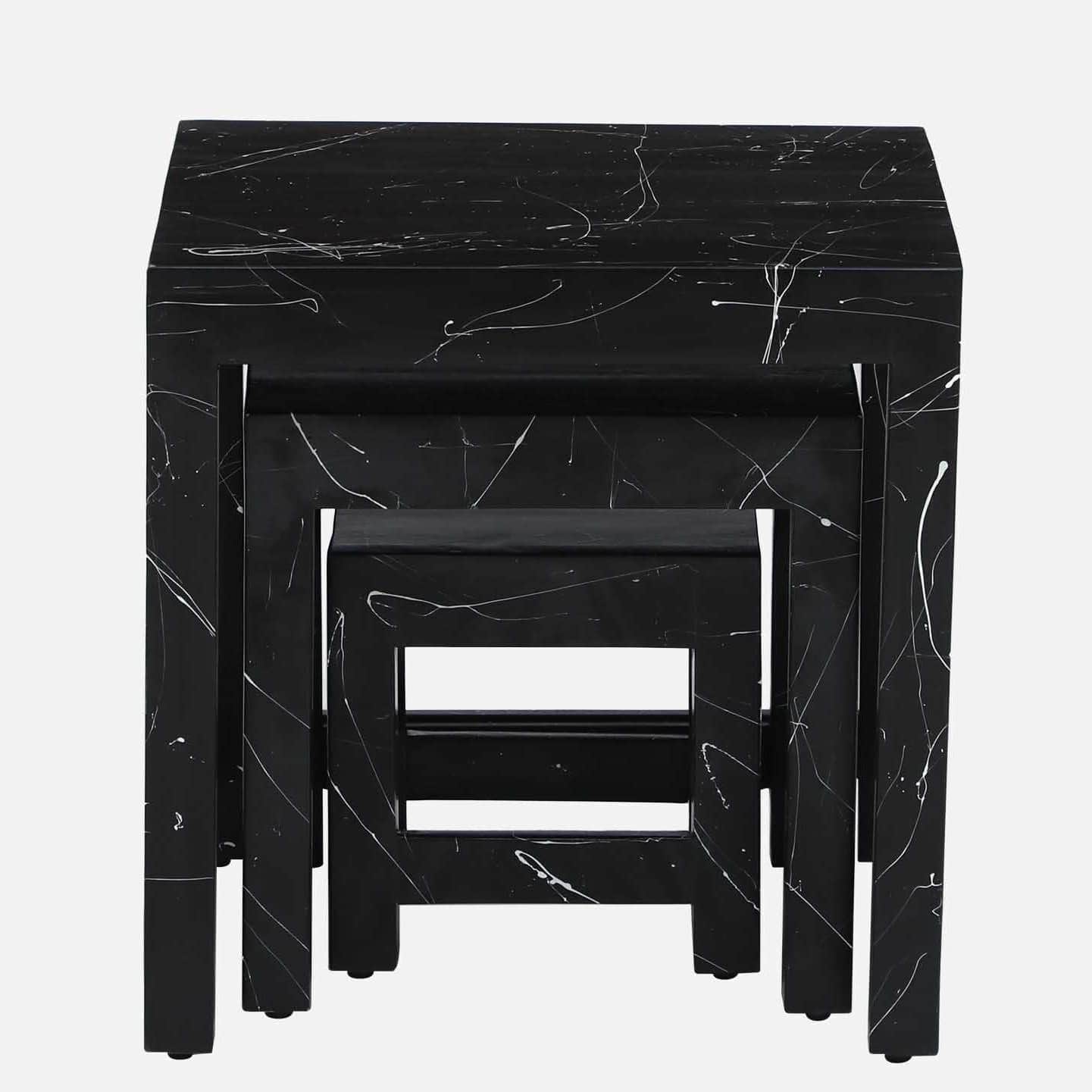 Ness Solid Wood Nest Tables - top_view