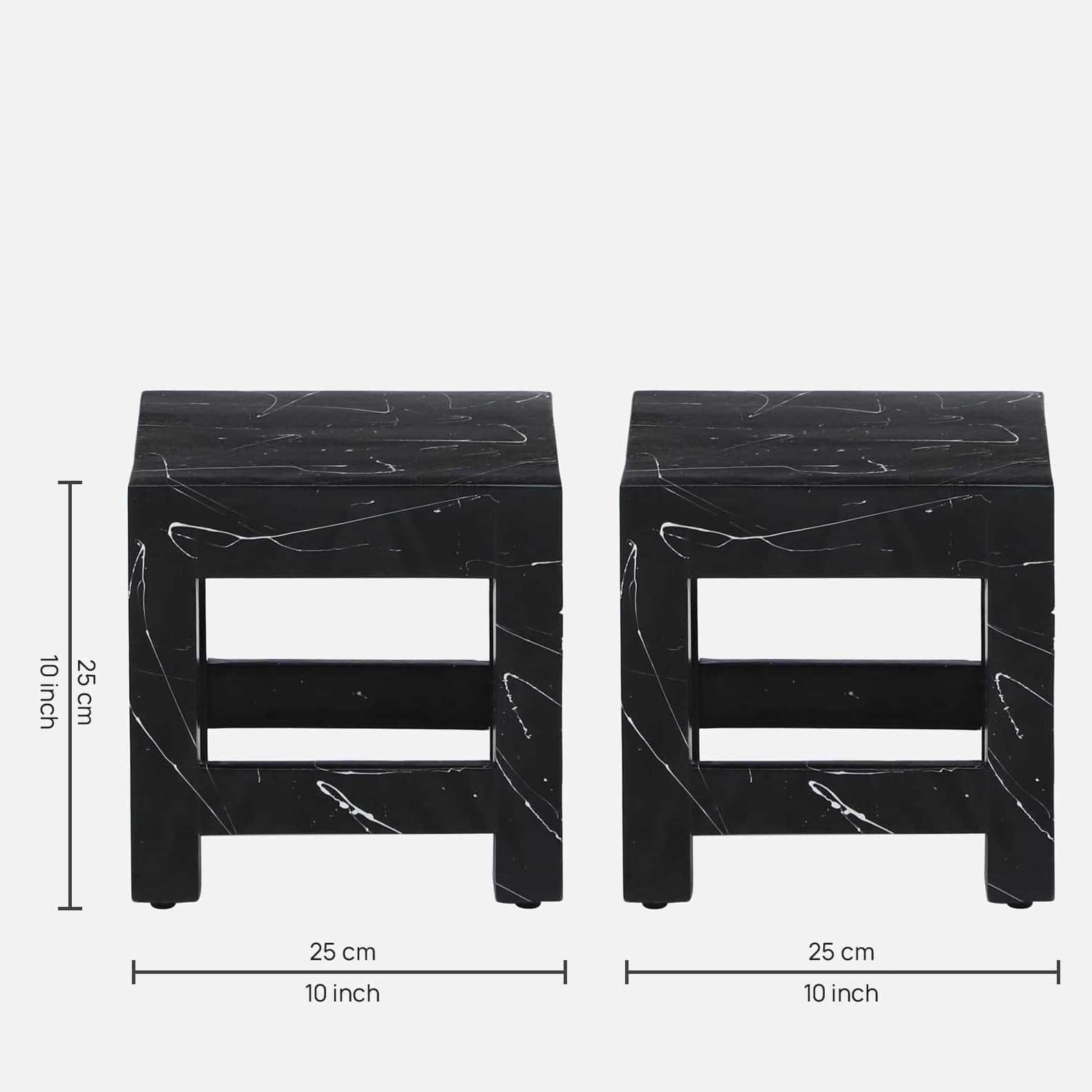 Ness Solid Wood Nest Tables - left_view