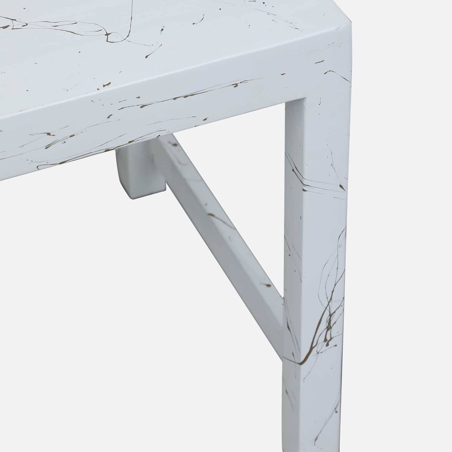 Ness Solid Wood Nest Table In White Colour