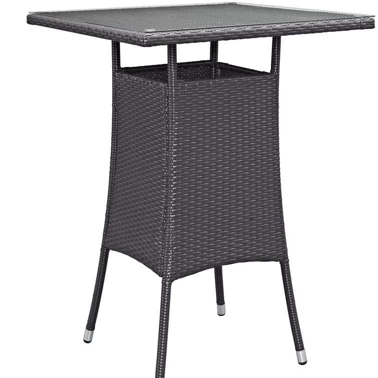 Barcelona 4+1 Bar Chair Set Furniture Wicker Waving  with Cushions - top_view