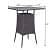 Barcelona 4+1 Bar Chair Set Furniture Wicker Waving  with Cushions - rear_view