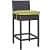 Orleans 4+1 Bar Chair Set I Furniture Wicker Waving  with Cushions - front_view