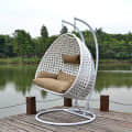 2 Seater Swing Chair for Garden with Cushion and Stand - photo