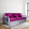 Steel Sofa Cum Bed with Hydraulic Storage - photo