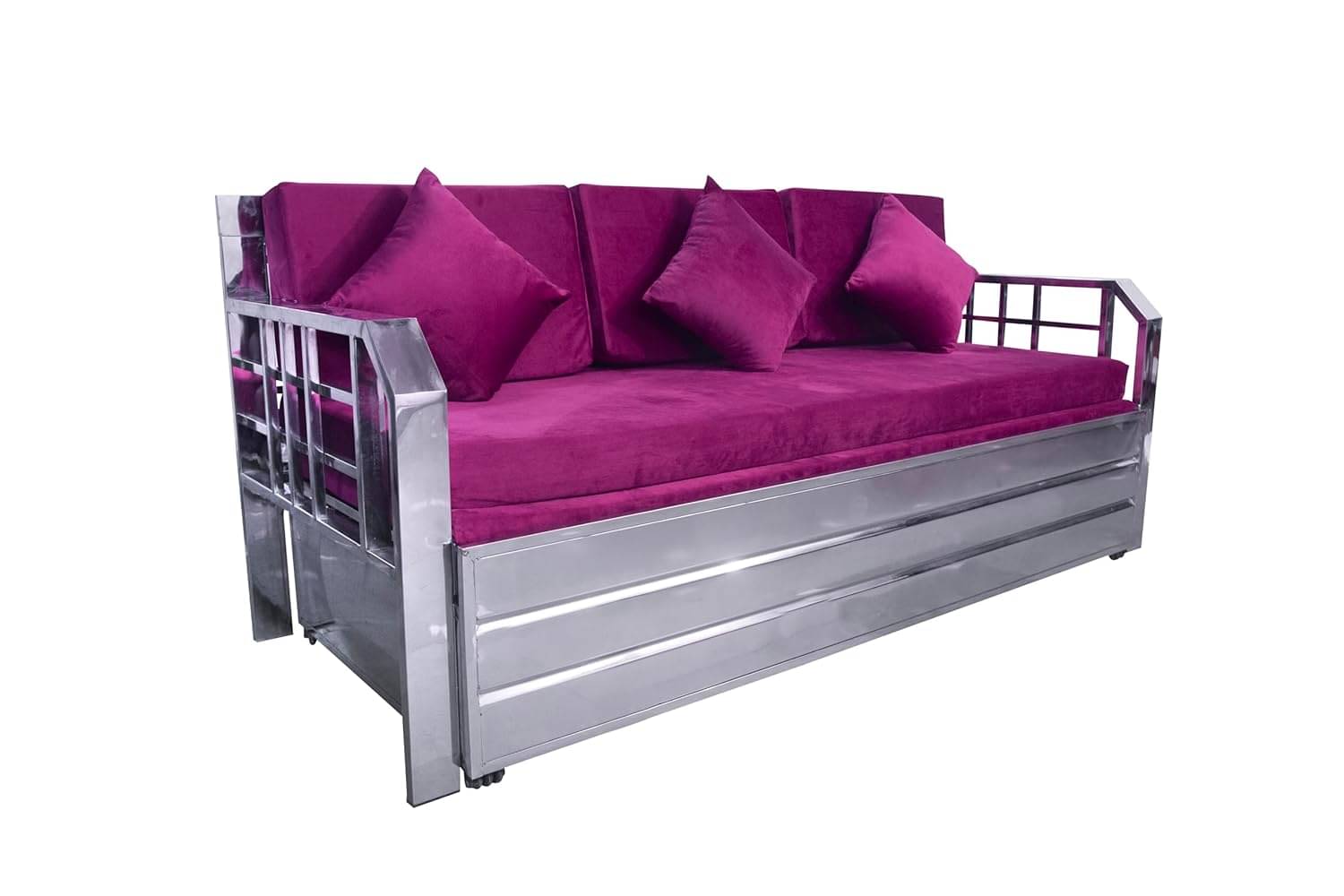 Steel Sofa Cum Bed with Hydraulic Storage