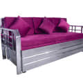 Steel Sofa Cum Bed with Hydraulic Storage - top_view