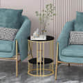 Nexon Metal-Gold Side Table - top_view