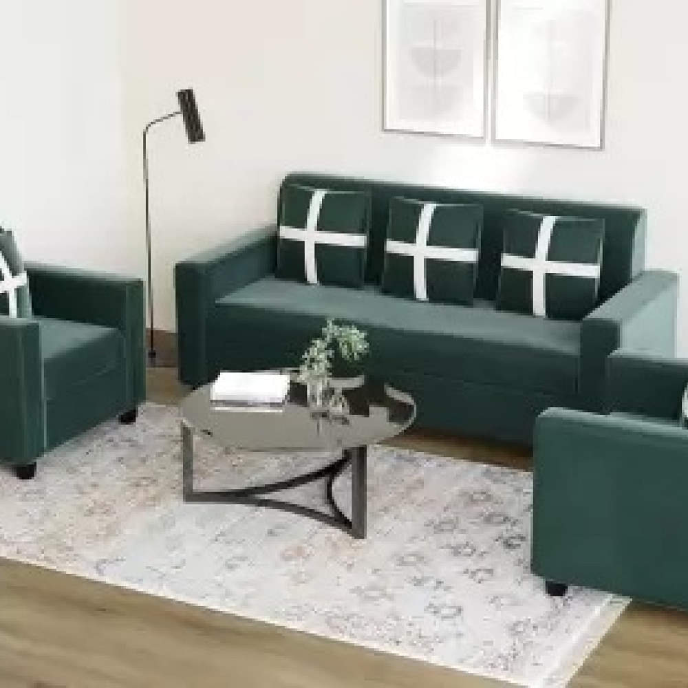Neoxy Wood fabric 3+1+1 sofa set - photo