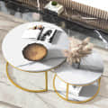 Coffee Tables in marble Finish ( Set of 2 ) - front_view